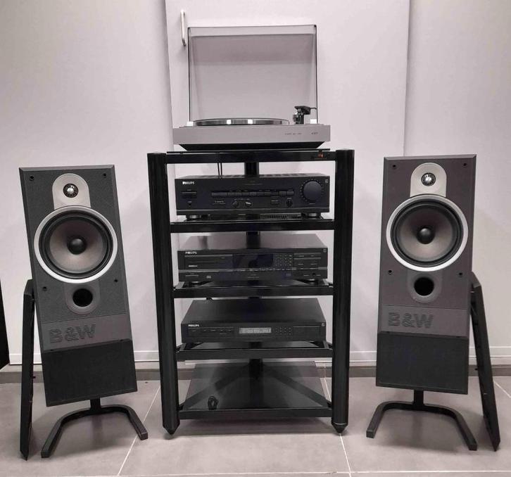 Philips keten op design meubel en B&W luidsprekers, Audio, Tv en Foto, Stereoketens, Zo goed als nieuw, Cd-speler, Tuner of Radio
