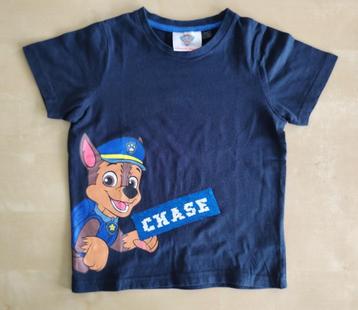 Donkerblauwe t-shirt Chase, maat 110/116