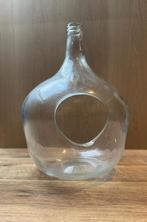 Grote glazen vaas in flesvorm - 45 cm hoog, Ophalen, Overige kleuren, Minder dan 50 cm, Glas