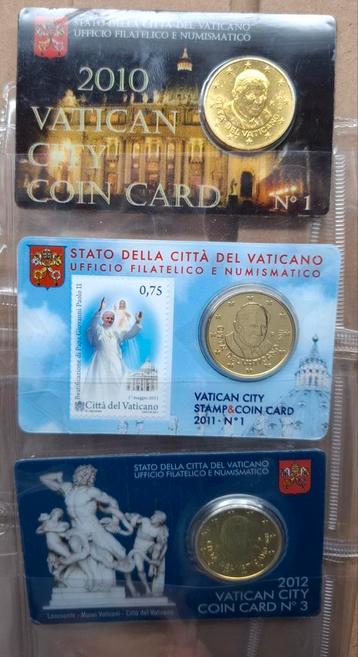 Coincards Vatikaan 2010 tot 2012 beschikbaar voor biedingen