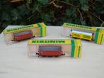 Lot goederenwagons - Minitrix - schaal N, Hobby en Vrije tijd, Modeltreinen | N-Spoor, Gelijkstroom, Trix, Wagon, Ophalen of Verzenden