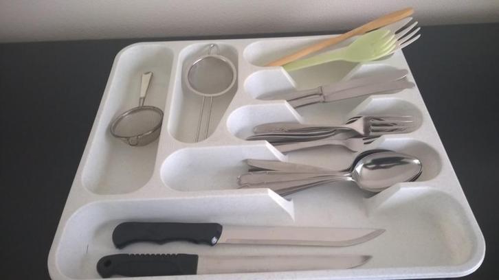 Bestek allerlei: zie foto's, Huis en Inrichting, Keuken | Bestek, Zo goed als nieuw, Bestekset, Kunststof, Ophalen of Verzenden