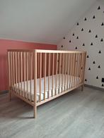 Verstelbaar babybed (beukenhout), incl. matras, Kinderen en Baby's, Babywiegjes en Ledikanten, Ophalen, Zo goed als nieuw