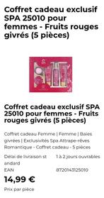 Coffret cadeau exclusif Spa, Enlèvement, Neuf