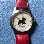 Vintage uurwerk Chipie, rode uurwerkband, Overige merken, Leer, Polshorloge, Nieuw