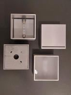 Plafondlamp (geborsteld aluminium - 4 stuks), Enlèvement, Utilisé, Verre, Modern