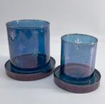 Mexicaanse kaarsenhouders kerstdecoratie sneeuwvlok-ets, Huis en Inrichting, Overige materialen, Blauw, Nieuw, Ophalen of Verzenden