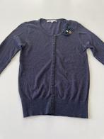 Blauw gilet met gouden glitterdraad maat XS, Ophalen of Verzenden, Zo goed als nieuw, Maat 34 (XS) of kleiner, Blauw