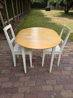 Uitschuiftafel met 2 stoelen voor binnen, Ophalen