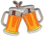 Bier stoffen opstrijk patch embleem #2, Nieuw, Verzenden