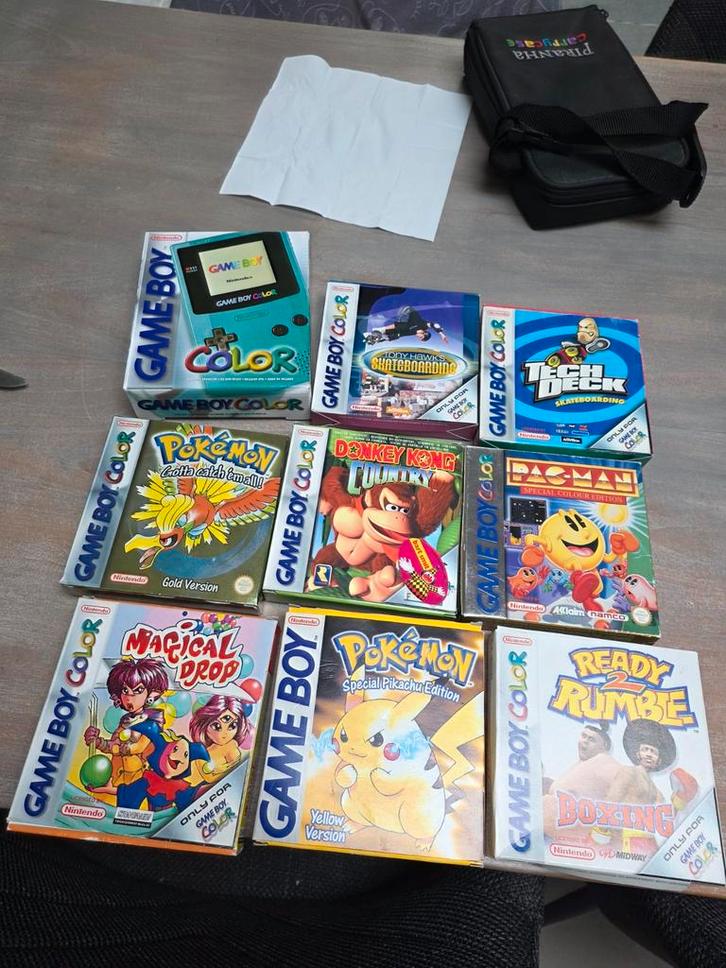 Nintendo Game Boy Color + 8 games, Games en Spelcomputers, Games | Nintendo Game Boy, Ophalen of Verzenden