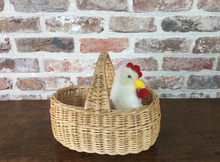 Kleine rieten draagmand voor kinderen, Huis en Inrichting, Woonaccessoires | Schalen en Manden, Zo goed als nieuw, Mand, Rechthoekig