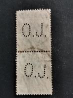 Deutsches Reich 1911 - perfin - 2 samenhangend - Germania, Ophalen of Verzenden, Duitse Keizerrijk, Gestempeld