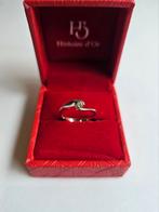 T46 ring Witgoud, diamant + echtheidscertificaat, 20 of groter, Wit, Ophalen of Verzenden, Zo goed als nieuw