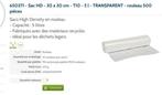 Rouleau 500 sacs plastics 30*30, Articles professionnels, Enlèvement ou Envoi, Autre catégorie