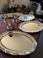 Plats en métal argenté + 3 carafes à sauce, Antiquités & Art, Antiquités | Argent & Or, Enlèvement