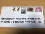 Enveloppen met waarde 1 zegel om te verzenden belgië, Ophalen, Envelop