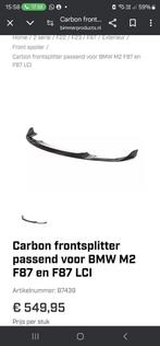 Bmw m2 f87 carbon Diffuser Carbon Frontlip, Voor, Nieuw, Ophalen of Verzenden, Bumper