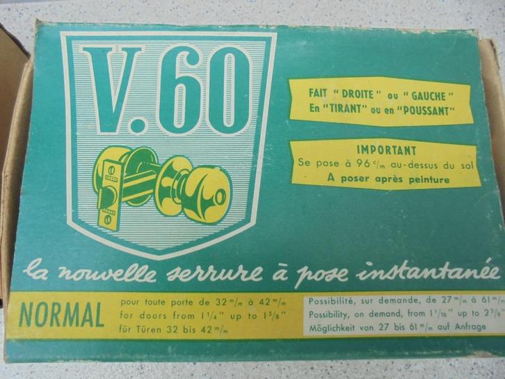 deurknop /deurslot Vachette V60, Doe-het-zelf en Bouw, Deuren en Vliegenramen, Nieuw, Metaal, Ophalen