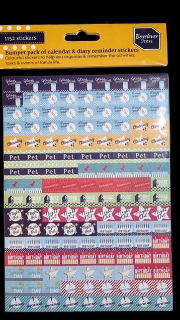 Stickers voor kalender en agenda beschikbaar voor biedingen