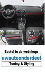 Dashboard Interieurlijsten Rood Carbon Geschikt voor Audi A3, Verzenden