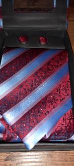 Superbe box cravate et bouton de manchette et mouchoir luxe, Enlèvement ou Envoi