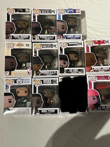 2pac/biggie/Lebron/Jordan/iceCube/Wayne/Tyson funko pops, Enlèvement, Comme neuf