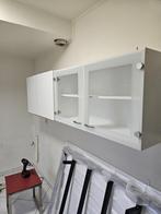 Wandkast met vitrinedeurtjes, Ophalen, 150 tot 200 cm, Minder dan 100 cm, 25 tot 50 cm