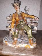 trés belle ancienne posture  décoration  en biscuit signée, Enlèvement