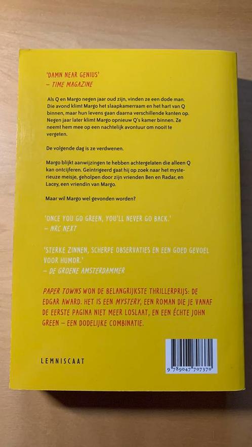 paper towns back cover