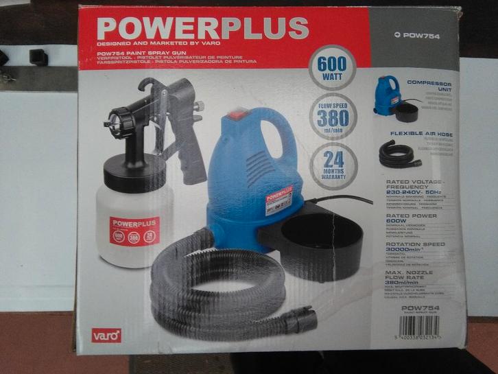 Verfpistool met compressor, Doe-het-zelf en Bouw, Schildersmaterialen, Zo goed als nieuw, Verfspuit of Verfpomp, Ophalen of Verzenden