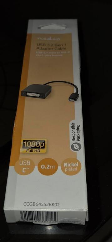 Câble adaptateur Nedis USB 3.2 Gen 1 CCGB64552BK02, Enlèvement, Neuf