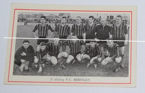 F . C . Beringen / Ploegfoto / 8,5 x 5,5 cm, Verzamelen, Sportartikelen en Voetbal, Gebruikt, Poster, Plaatje of Sticker, Verzenden