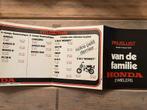 Prijslijst 1976 honda 2-wielers, Fietsen en Brommers, Ophalen of Verzenden, Zo goed als nieuw