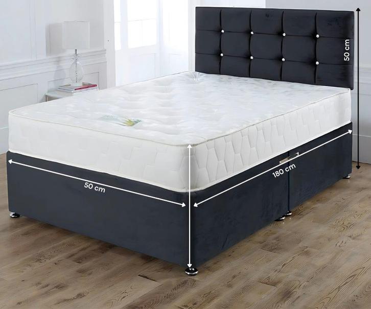 Luxe fluwelen bed – elegant design met premium comfort, Huis en Inrichting, Slaapkamer | Beddengoed, Nieuw, Zwart, Verzenden