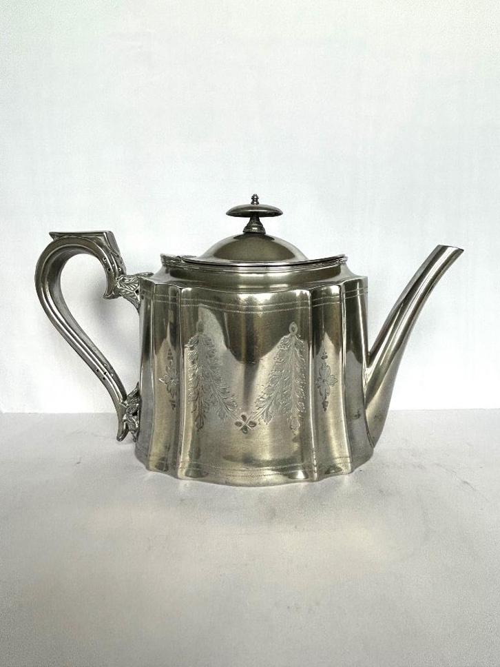 oude Walker & Hall Sheffield verzilverde theepot, Antiek en Kunst, Antiek | Zilver en Goud, Ophalen of Verzenden