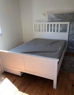 Lit ikea hemnes 160x200 + sommier en parfait état, Enlèvement ou Envoi, Comme neuf, Bois