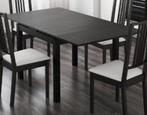 Uitschuifbare eettafel, zwart, Ophalen, Zo goed als nieuw, Overige houtsoorten, 50 tot 100 cm