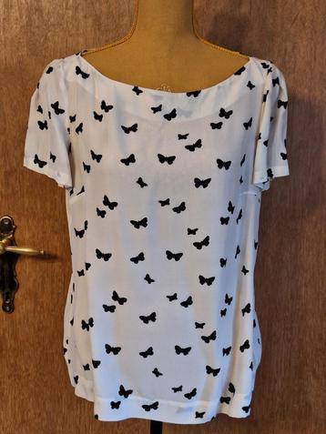 Elégante blouse Zara Woman taille M blanc cassé avec motifs  beschikbaar voor biedingen