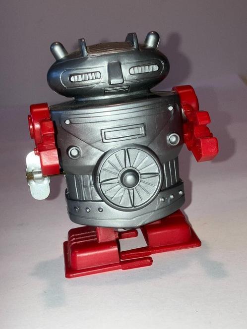 Kleine robot, grijze en rode vintage Japanse speelgoedheld, Antiek en Kunst, Antiek | Speelgoed, Ophalen of Verzenden