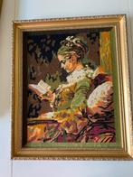 Retro vintage kunstwerk dame met leesboek, Ophalen