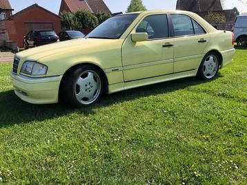 mercedes C36 AMG, 1995, 224000 km, rare light yellow. beschikbaar voor biedingen