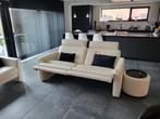 Lederen 3 zit relax+2 zit incl poefs, Huis en Inrichting, Ophalen, Zo goed als nieuw