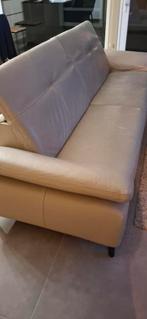 Lederen 4-zit met bijhorende poef., Ophalen