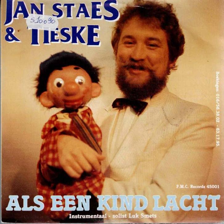 Vinyl, 7"    -   Jan Staes & Tieske – Als Een Kind Lacht, CD & DVD, Vinyles | Autres Vinyles, Autres formats, Enlèvement ou Envoi