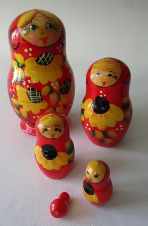 M-2:Rusische Poppen-Matroesjka/Matpëwka-Handmade Beschilderd, Antiek en Kunst, Curiosa en Brocante, Verzenden