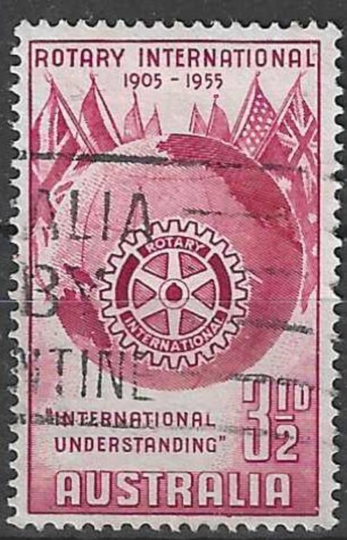 Australie 1955 - Yvert 217 - Rotary Internationaal  (ST), Timbres & Monnaies, Timbres | Océanie, Affranchi, Envoi