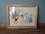Chinese werkje in kader met glas, Antiek en Kunst, Ophalen of Verzenden