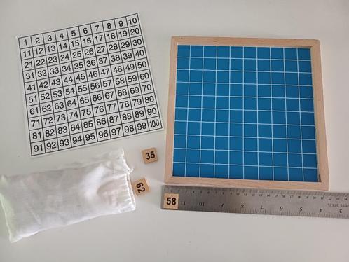 Montessori 100-veld, honderdveld met getalkaartjes, Kinderen en Baby's, Speelgoed | Educatief en Creatief, Rekenen, Ophalen