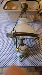 Vintage Hanglamp met wit opaline globe, Antiek en Kunst, Ophalen